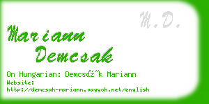 mariann demcsak business card